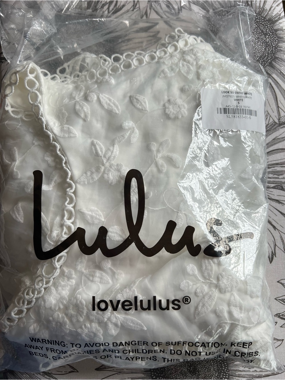 Lulu's Look So Sweet White Embroidered Lace Mini Dress - S